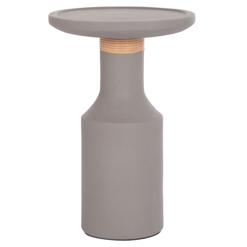ΒΟΗΘΗΤΙΚΟ ΤΡΑΠΕΖΙ TRED(T) HM18169.03 FIBER CEMENT ΓΚΡΙ-ΦΥΣΙΚΟ RATTAN--Φ40x61Υεκ.