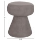 ΣΚΑΜΠΟ ΣΤΡΟΓΓΥΛΟ INTERON HM18171.03 FIBER CEMENT ΣΕ ΓΚΡΙ--Φ34x39Υεκ.
