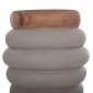 ΤΡΑΠΕΖΙ ΒΟΗΘΗΤΙΚΟ PUFFAT HM18172.03 FIBER CEMENT ΓΚΡΙ- ΞΥΛΟ TEAK TOP Φ45x46Υεκ.