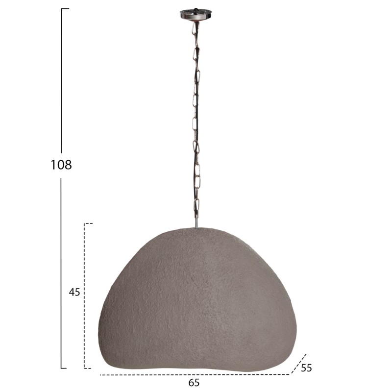 ΦΩΤΙΣΤΙΚΟ ΟΡΟΦΗΣ ΚΡΕΜΑΣΤΟ JAYLEN HM4703.03L FIBER CEMENT ΓΚΡΙ 65x55x45Υεκ.