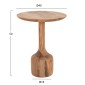 ΣΕΤ 3 ΣΤΡΟΓΓΥΛΑ ΤΡΑΠΕΖΑΚΙΑ ΣΑΛΟΝΙΟΥ GOBLET HM18348 ΞΥΛΟ ΑΚΑΚΙΑΣ Φ50x60Υεκ