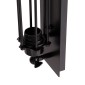 ΑΠΛΙΚΑ ΤΟΙΧΟΥ 2ΦΩΤΗ BEACON HM4463 ΜΕΤΑΛΛΟ ΣΕ ΜΑΥΡΟ 10x10x47Υεκ.
