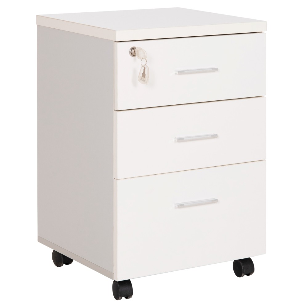 ΣΥΡΤΑΡΙΕΡΑ ΓΡΑΦΕΙΟΥ ΜΕ ΚΛΕΙΔΑΡΙΑ VANCE HM2159 ΛΕΥΚΗ ΜΕΛΑΜΙΝΗ-ΡΟΔΑΚΙΑ 39x40x60Υεκ.