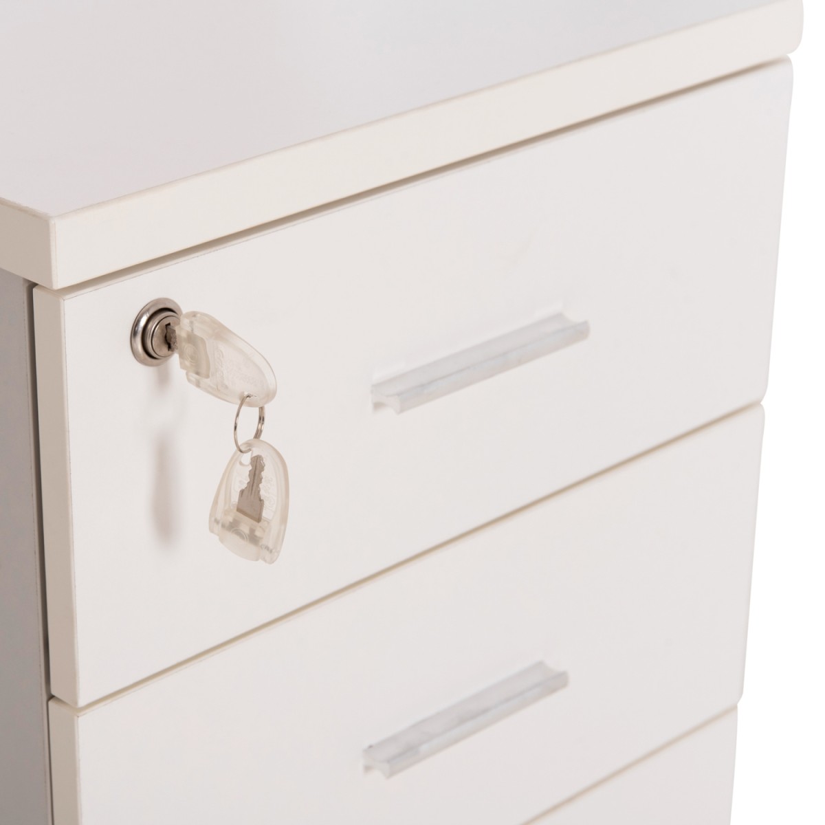 ΣΥΡΤΑΡΙΕΡΑ ΓΡΑΦΕΙΟΥ ΜΕ ΚΛΕΙΔΑΡΙΑ VANCE HM2159 ΛΕΥΚΗ ΜΕΛΑΜΙΝΗ-ΡΟΔΑΚΙΑ 39x40x60Υεκ.