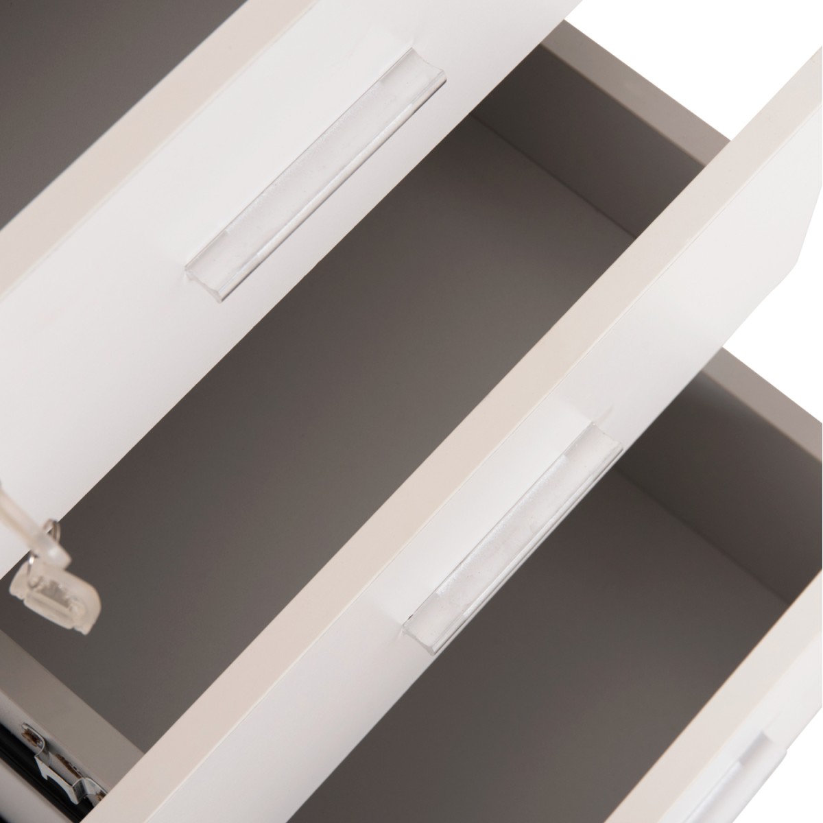 ΣΥΡΤΑΡΙΕΡΑ ΓΡΑΦΕΙΟΥ ΜΕ ΚΛΕΙΔΑΡΙΑ VANCE HM2159 ΛΕΥΚΗ ΜΕΛΑΜΙΝΗ-ΡΟΔΑΚΙΑ 39x40x60Υεκ.