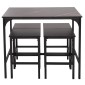 ΣΕΤ ΤΡΑΠΕΖΑΡΙΑ ΜΠΑΡ 5ΤΜΧ BOXY HM9882.13 ΜΑΥΡΟ ΜΕΤΑΛΛΟ-ΜΕΛΑΜΙΝΗ ΜΑΥΡΟ ΜΑΡΜΑΡΟ