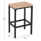 ΣΕΤ ΤΡΑΠΕΖΑΡΙΑ ΜΠΑΡ 5ΤΜΧ BOXY HM9882.01 ΜΑΥΡΟ ΜΕΤΑΛΛΟ-ΜΕΛΑΜΙΝΗ ΣΕ SONAMA