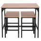 ΣΕΤ ΤΡΑΠΕΖΑΡΙΑ ΜΠΑΡ 5ΤΜΧ BOXY HM9882.01 ΜΑΥΡΟ ΜΕΤΑΛΛΟ-ΜΕΛΑΜΙΝΗ ΣΕ SONAMA