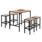 ΣΕΤ ΤΡΑΠΕΖΑΡΙΑ ΜΠΑΡ 5ΤΜΧ BOXY HM9882.01 ΜΑΥΡΟ ΜΕΤΑΛΛΟ-ΜΕΛΑΜΙΝΗ ΣΕ SONAMA