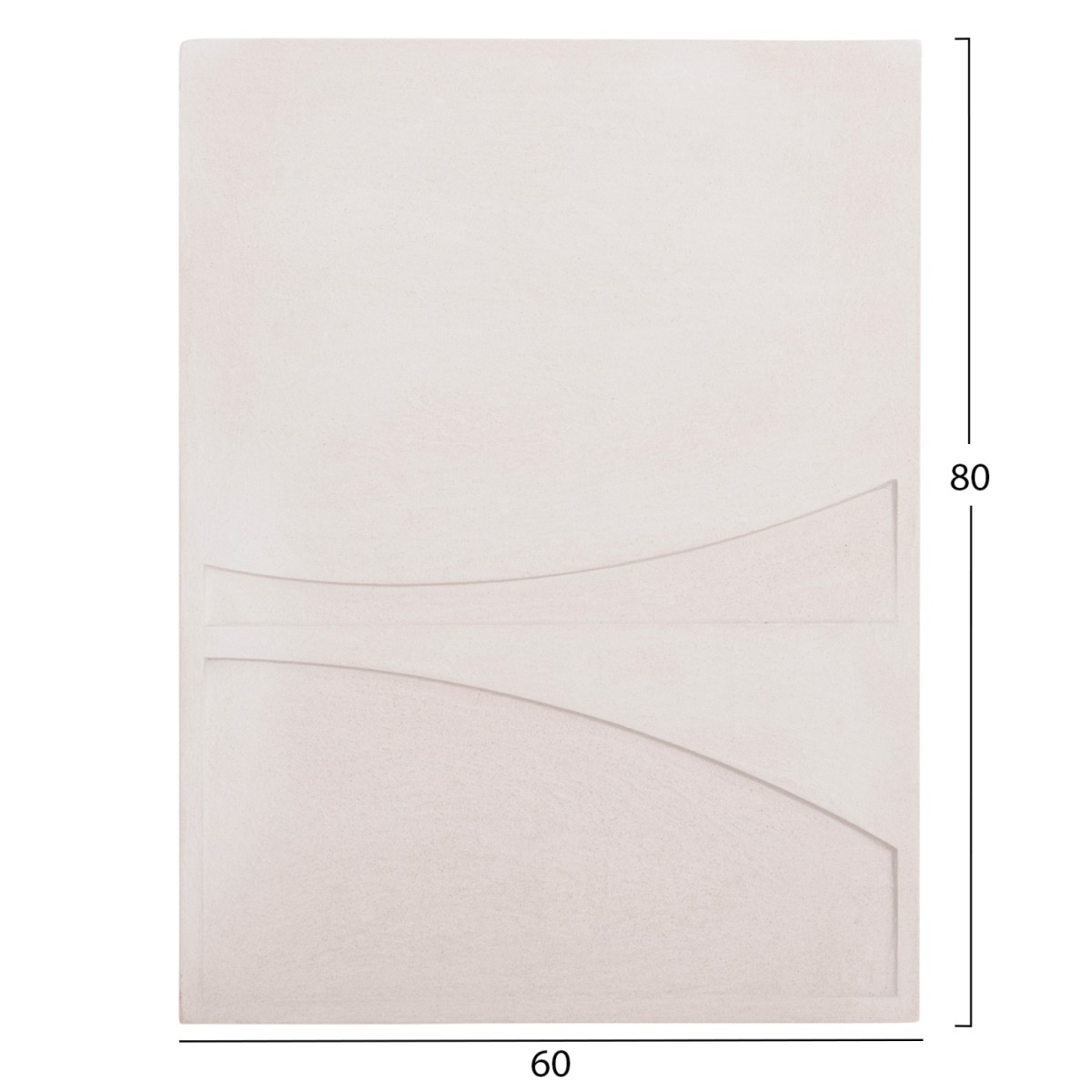 ΠΙΝΑΚΑΣ ΟΡΘΟΓΩΝΙΟΣ ΣΕΙΡΑ SANTORINI HM4510 MDF ΣΕ ΥΠΟΛΕΥΚΟ ΧΡΩΜΑ 60x4(πάχος)x80Υεκ.