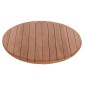 ΕΠΙΦΑΝΕΙΑ ΤΡΑΠΕΖΙΟΥ ΣΤΡΟΓΓΥΛΗ HM18132 ΞΥΛΟ TEAK--ΦΥΣΙΚΟ Φ60x4(πάχος)εκ.
