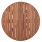 ΕΠΙΦΑΝΕΙΑ ΤΡΑΠΕΖΙΟΥ ΣΤΡΟΓΓΥΛΗ HM18133 ΞΥΛΟ TEAK--ΦΥΣΙΚΟ Φ70x4(πάχος)εκ.