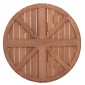 ΕΠΙΦΑΝΕΙΑ ΤΡΑΠΕΖΙΟΥ ΣΤΡΟΓΓΥΛΗ HM18133 ΞΥΛΟ TEAK--ΦΥΣΙΚΟ Φ70x4(πάχος)εκ.
