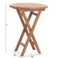 ΤΡΑΠΕΖΙ ΣΚΗΝΟΘΕΤΗ ΣΤΡΟΓΓΥΛΟ ERIS HM18119 ΞΥΛΟ TEAK--ΦΥΣΙΚΟ Φ60x75Υεκ.