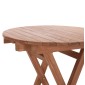 ΤΡΑΠΕΖΙ ΣΚΗΝΟΘΕΤΗ ΣΤΡΟΓΓΥΛΟ HEIDEL HM18120 ΞΥΛΟ TEAK--ΦΥΣΙΚΟ Φ60x75Υεκ.