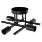 ΦΩΤΙΣΤΙΚΟ ΟΡΟΦΗΣ ΠΟΛΥΦΩΤΟ LIGHTY HM7428.11 ΜΕΤΑΛΛΟ ΣΕ ΜΑΥΡΟ 28x28x15Υεκ.