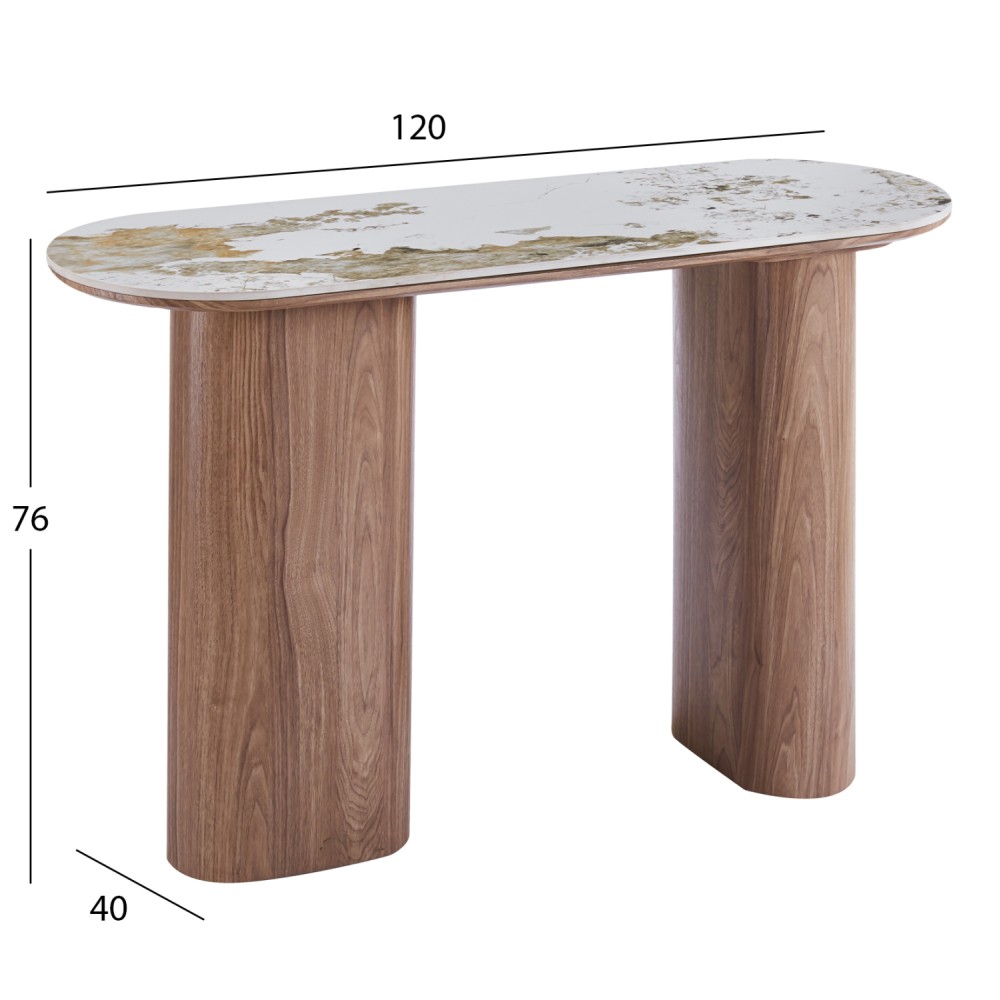 ΚΟΝΣΟΛΑ MARBLEX HM18446 ΚΕΡΑΜΙΚΟ TOP PANDORA--MDF ΠΟΔΙΑ 120x40x76Υεκ