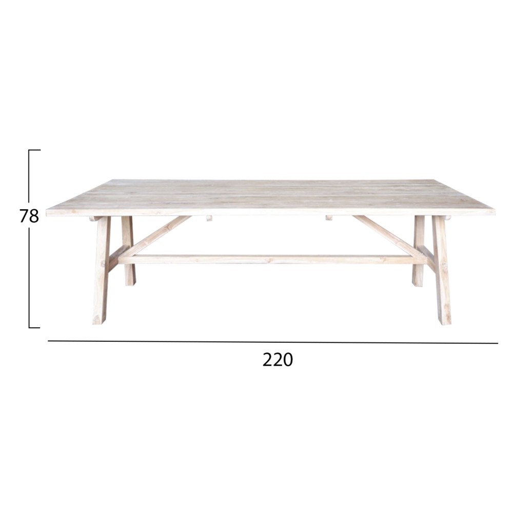 ΤΡΑΠΕΖΙ GROOVE HM9390.01 ΑΠΟ ΞΥΛΟ ΜΑΣΙΦ ΤΕΑΚ 220X100X78Υεκ.
