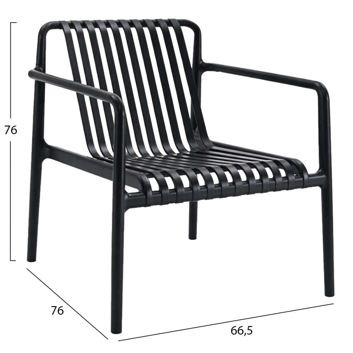 ΠΟΛΥΘΡΟΝΑ LOUNGE ΕΞΩΤ.ΧΩΡΟΥ MALEN HM6626.02 ΜΑΥΡΟ ΠΟΛΥΠΡΟΠΥΛΕΝΙΟ 67x75x75Υεκ
