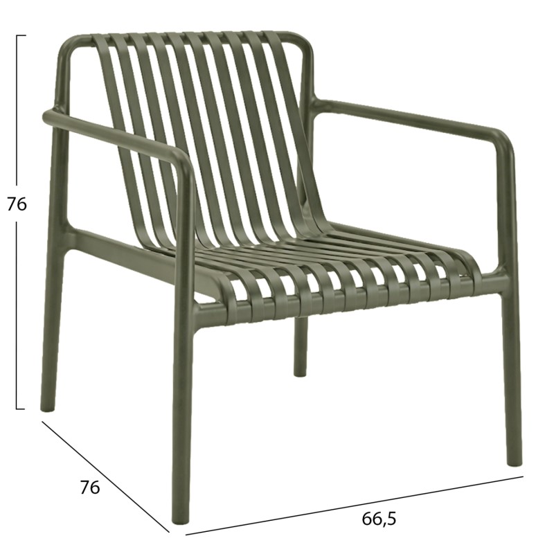 ΠΟΛΥΘΡΟΝΑ LOUNGE ΕΞΩΤ.ΧΩΡΟΥ MALEN HM6626.05 OLIVE GREEN ΠΟΛΥΠΡΟΠΥΛΕΝΙΟ 67x75x75Υεκ
