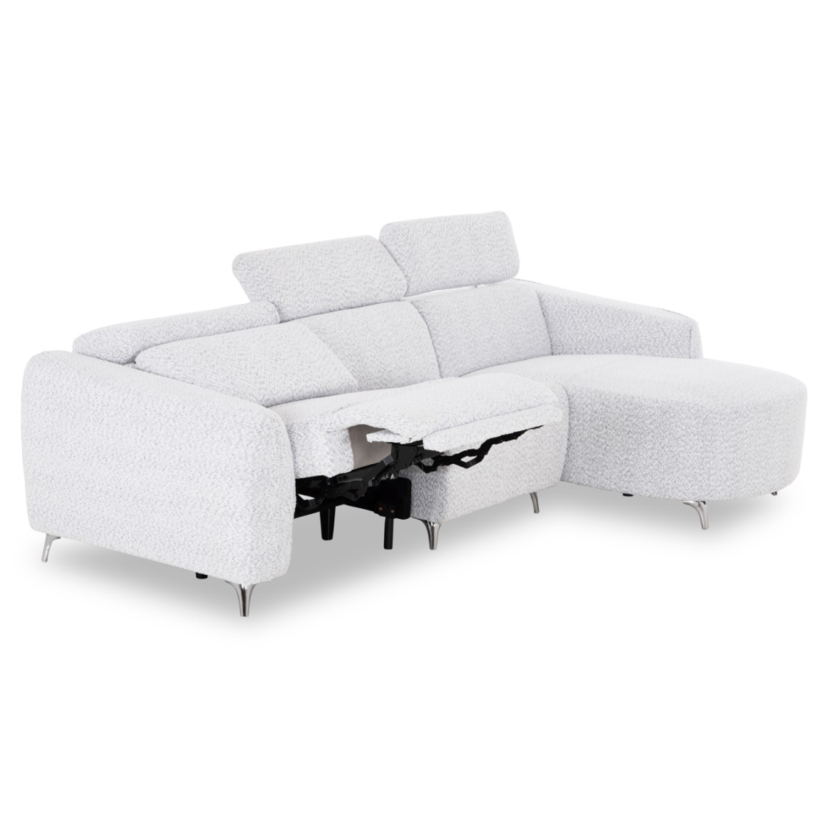 ΚΑΝΑΠΕΣ ΔΕΞΙΑ ΓΩΝΙΑ 3Θ ΜΕ RECLINE VALENTE HM3317.01R ΑΝΟΙΧΤΟ ΓΚΡΙ ΥΦΑΣΜΑ 275x160x104Yεκ