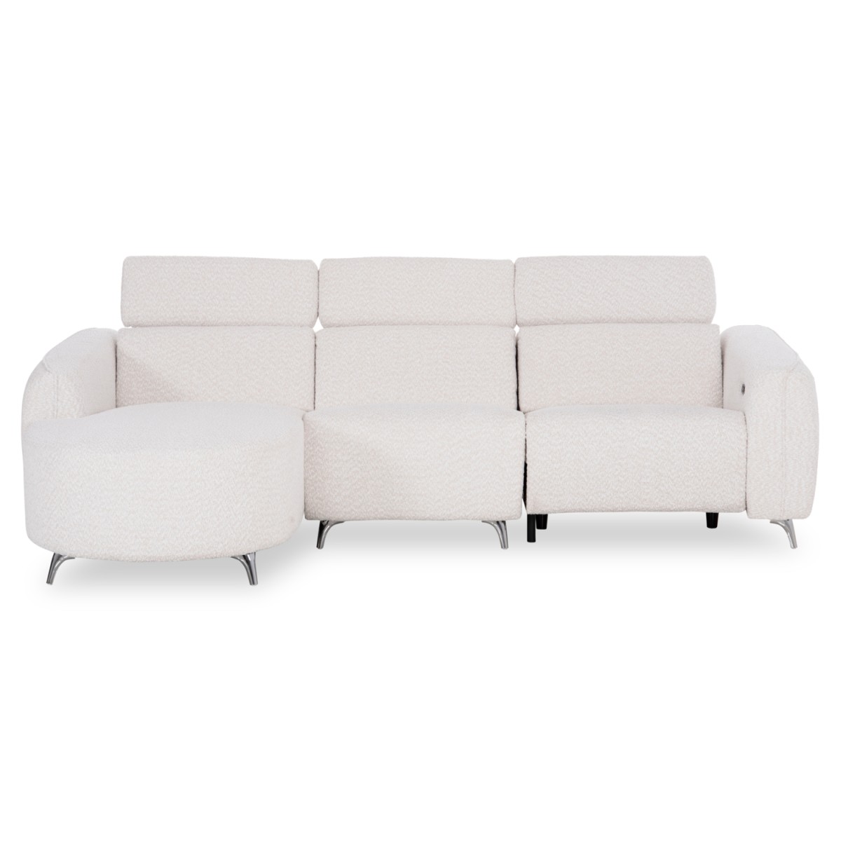 ΚΑΝΑΠΕΣ ΑΡΙΣΤΕΡΗ ΓΩΝΙΑ 3Θ ΜΕ RECLINE VALENTE HM3317.02L ΜΠΕΖ ΥΦΑΣΜΑ 275x160x104Yεκ