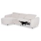 ΚΑΝΑΠΕΣ ΑΡΙΣΤΕΡΗ ΓΩΝΙΑ 3Θ ΜΕ RECLINE VALENTE HM3317.02L ΜΠΕΖ ΥΦΑΣΜΑ 275x160x104Yεκ