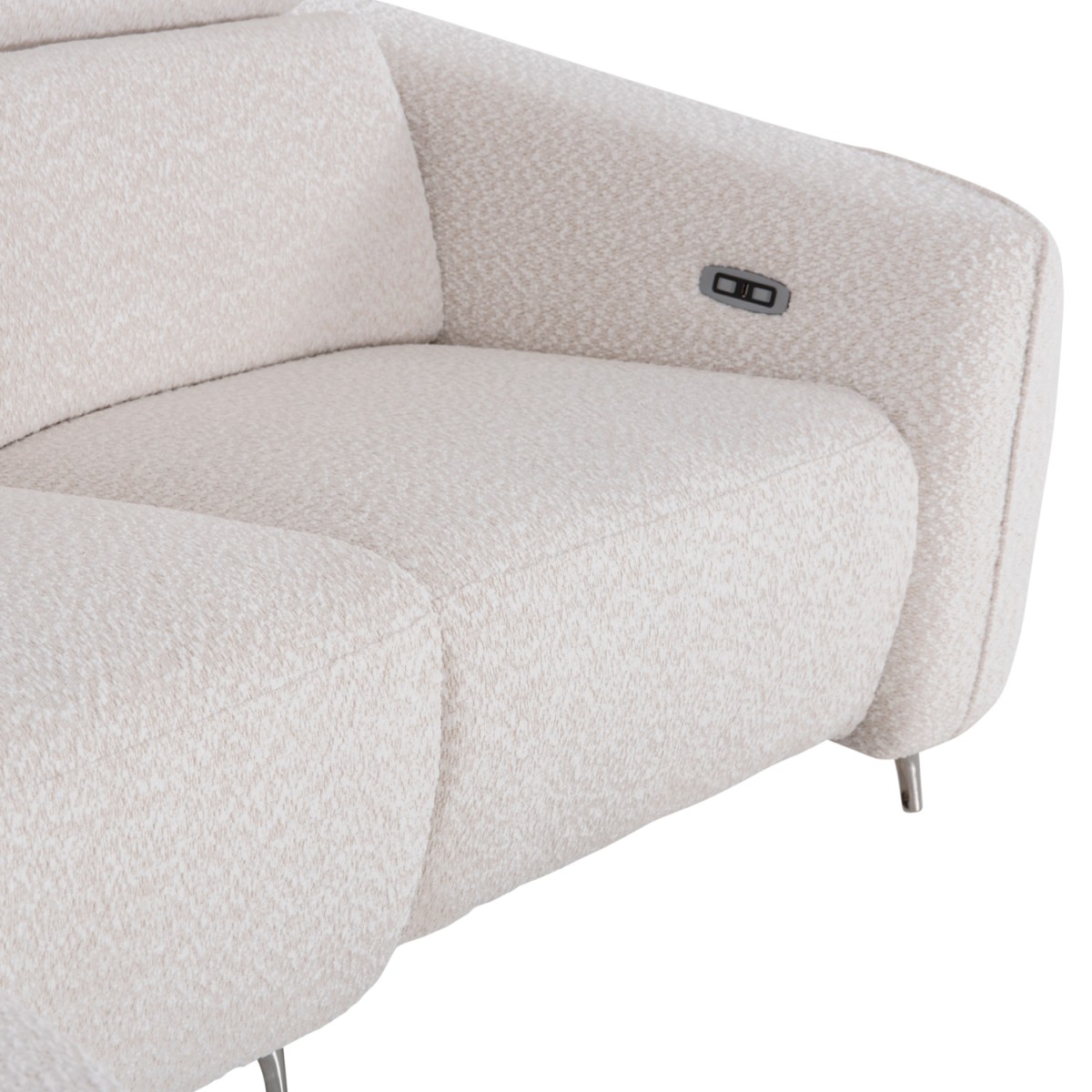 ΚΑΝΑΠΕΣ ΑΡΙΣΤΕΡΗ ΓΩΝΙΑ 3Θ ΜΕ RECLINE VALENTE HM3317.02L ΜΠΕΖ ΥΦΑΣΜΑ 275x160x104Yεκ