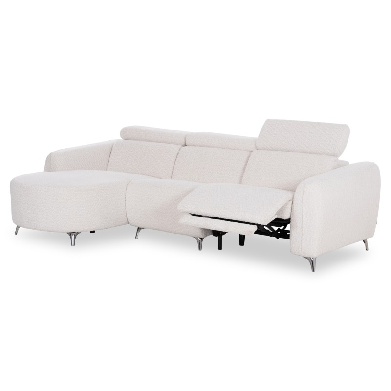 ΚΑΝΑΠΕΣ ΑΡΙΣΤΕΡΗ ΓΩΝΙΑ 3Θ ΜΕ RECLINE VALENTE HM3317.02L ΜΠΕΖ ΥΦΑΣΜΑ 275x160x104Yεκ