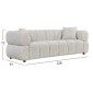 ΚΑΝΑΠΕΣ 3-ΘΕΣΙΟΣ NORIKA HM3331.02 ΕΚΡΟΥ ΥΦΑΣΜΑ 220x88x85Υεκ.