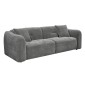 ΚΑΝΑΠΕΣ 3-ΘΕΣΙΟΣ JUNOA HM3333.01 ΓΚΡΙ ΥΦΑΣΜΑ 228x89x74Υεκ