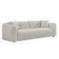 ΚΑΝΑΠΕΣ 3-ΘΕΣΙΟΣ JUNOA HM3333.02 ΕΚΡΟΥ ΥΦΑΣΜΑ 228x89x74Υεκ