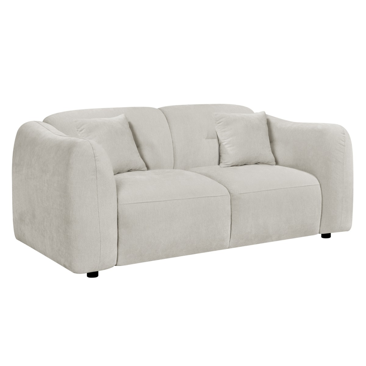 ΚΑΝΑΠΕΣ 2-ΘΕΣΙΟΣ JUNOA HM3334.02 ΕΚΡΟΥ ΥΦΑΣΜΑ 172x89x85Υεκ