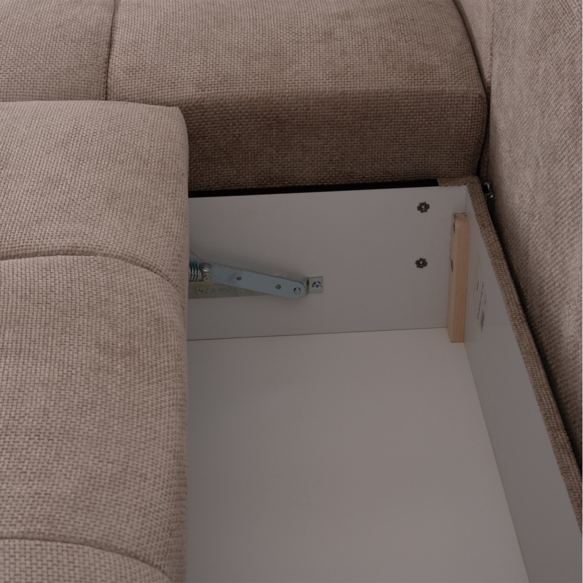 ΚΑΝΑΠΕΣ ΚΡΕΒΑΤΙ ΑΡΙΣΤΕΡΗ ΓΩΝΙΑ COMFYRA HM3336.03L ΜΠΕΖ ΥΦΑΣΜΑ 268x180x83Υεκ