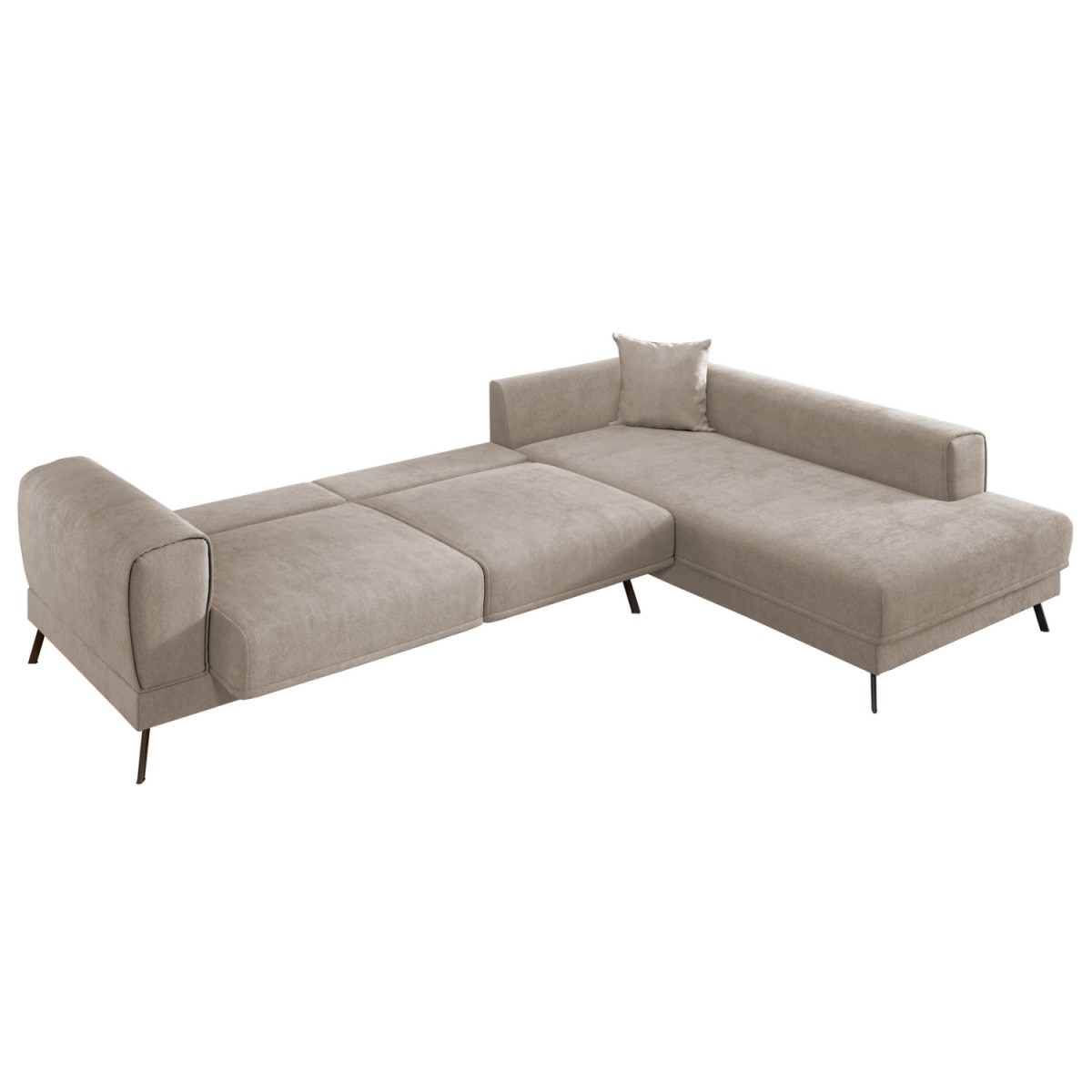 ΚΑΝΑΠΕΣ ΚΡΕΒΑΤΙ ΔΕΞΙΑ ΓΩΝΙΑ ZENORA HM3337.03R ΜΠΕΖ ΥΦΑΣΜΑ 303x214x80Υεκ