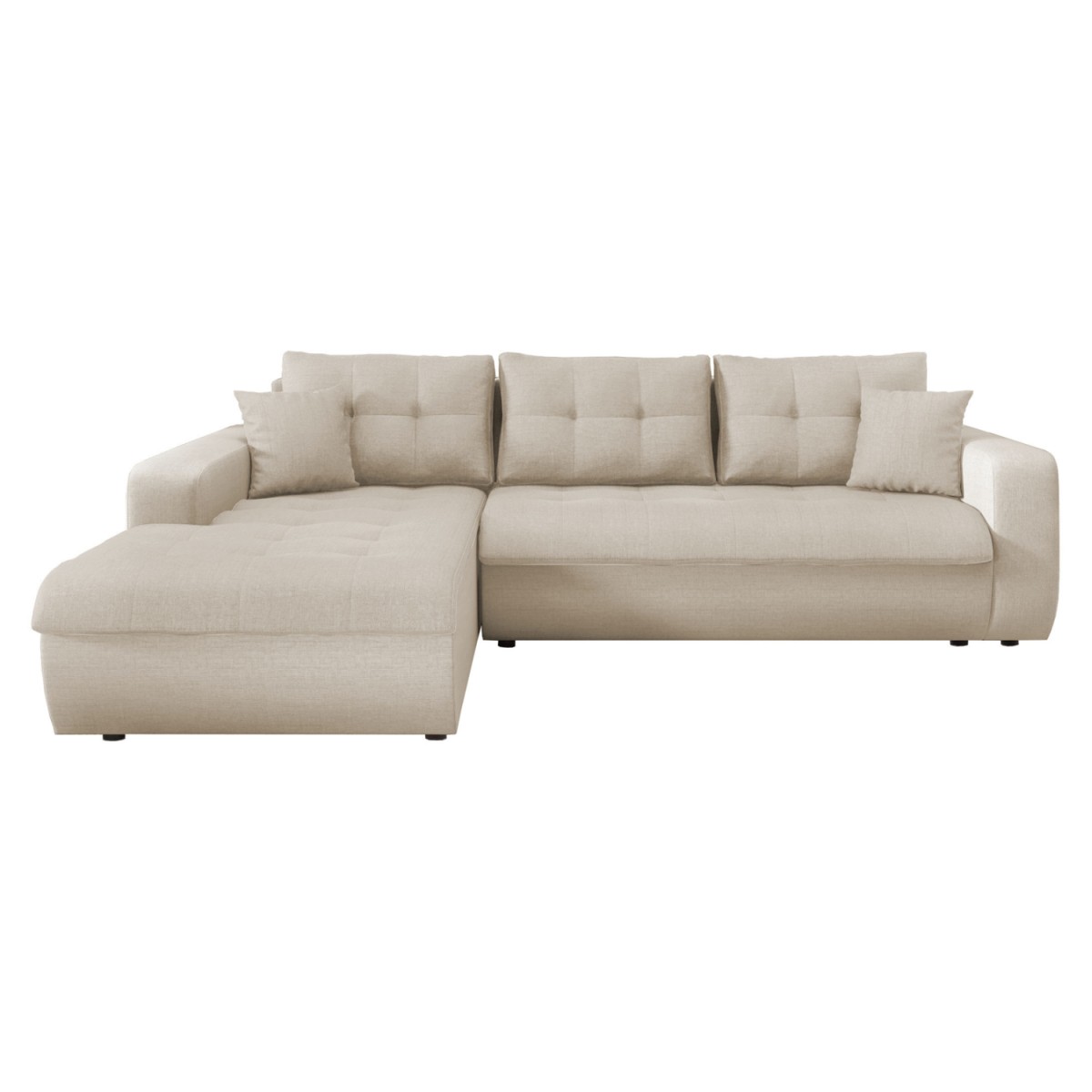 ΚΑΝΑΠΕΣ ΚΡΕΒΑΤΙ ΑΡΙΣΤΕΡΗ ΓΩΝΙΑ KANSO HM3338.03L ΜΠΕΖ ΥΦΑΣΜΑ 244x188x80Υεκ