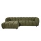 ΚΑΝΑΠΕΣ ΓΩΝΙΑ (ΑΡΙΣΤΕΡΗ) LYKKE HM3326.03L ΠΡΑΣΙΝΟ ΥΦΑΣΜΑ 280x83-160(η γωνία)x80Υεκ