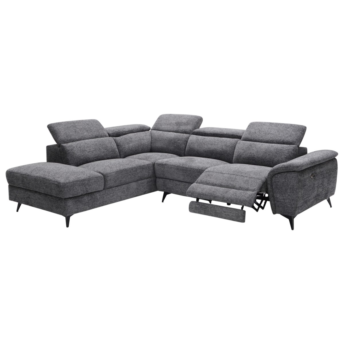 ΚΑΝΑΠΕΣ ΑΡΙΣΤΕΡΗ ΓΩΝΙΑ-ΑΝΑΚΛΙΣΗ & ΑΠΟΘ.ΧΩΡΟΣ-RESTRO HM3339.01L ΓΚΡΙ ΥΦΑΣΜΑ 284x224x76Υεκ