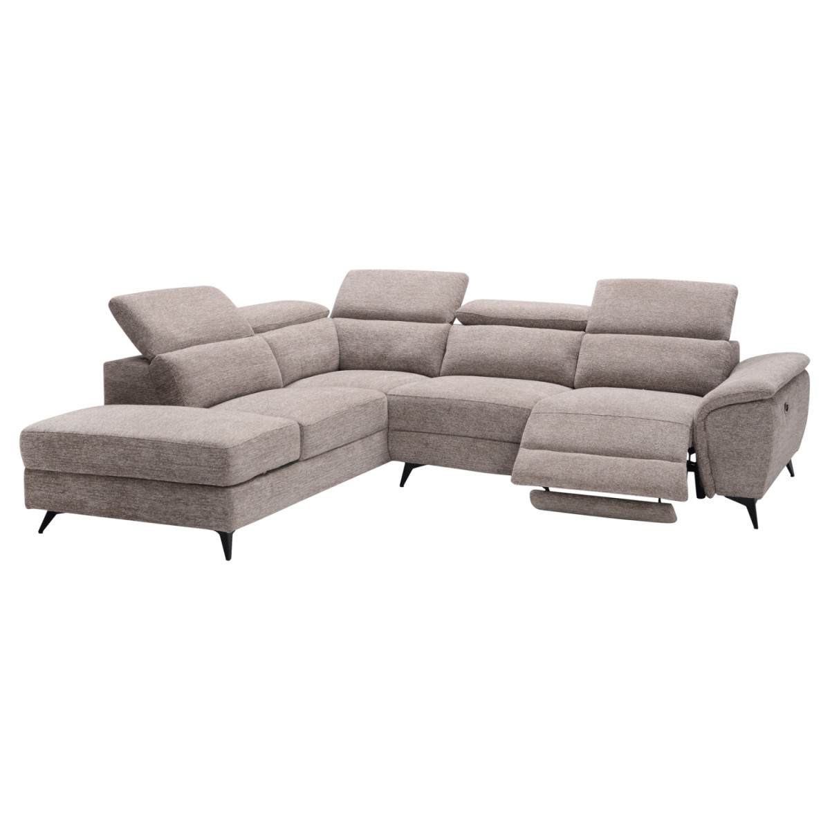 ΚΑΝΑΠΕΣ ΑΡΙΣΤΕΡΗ ΓΩΝΙΑ-ΑΝΑΚΛΙΣΗ & ΑΠΟΘ.ΧΩΡΟΣ-RESTRO HM3339.02L ΜΠΕΖ ΥΦΑΣΜΑ 290x220x80Υεκ