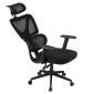 ΚΑΡΕΚΛΑ ΓΡΑΦΕΙΟΥ NOVAR HM1218.01 ΜΑΥΡO MESH--ΒΑΣΗ PP 51x49x121-129Υεκ