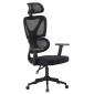 ΚΑΡΕΚΛΑ ΓΡΑΦΕΙΟΥ NOVAR HM1218.01 ΜΑΥΡO MESH--ΒΑΣΗ PP 51x49x121-129Υεκ
