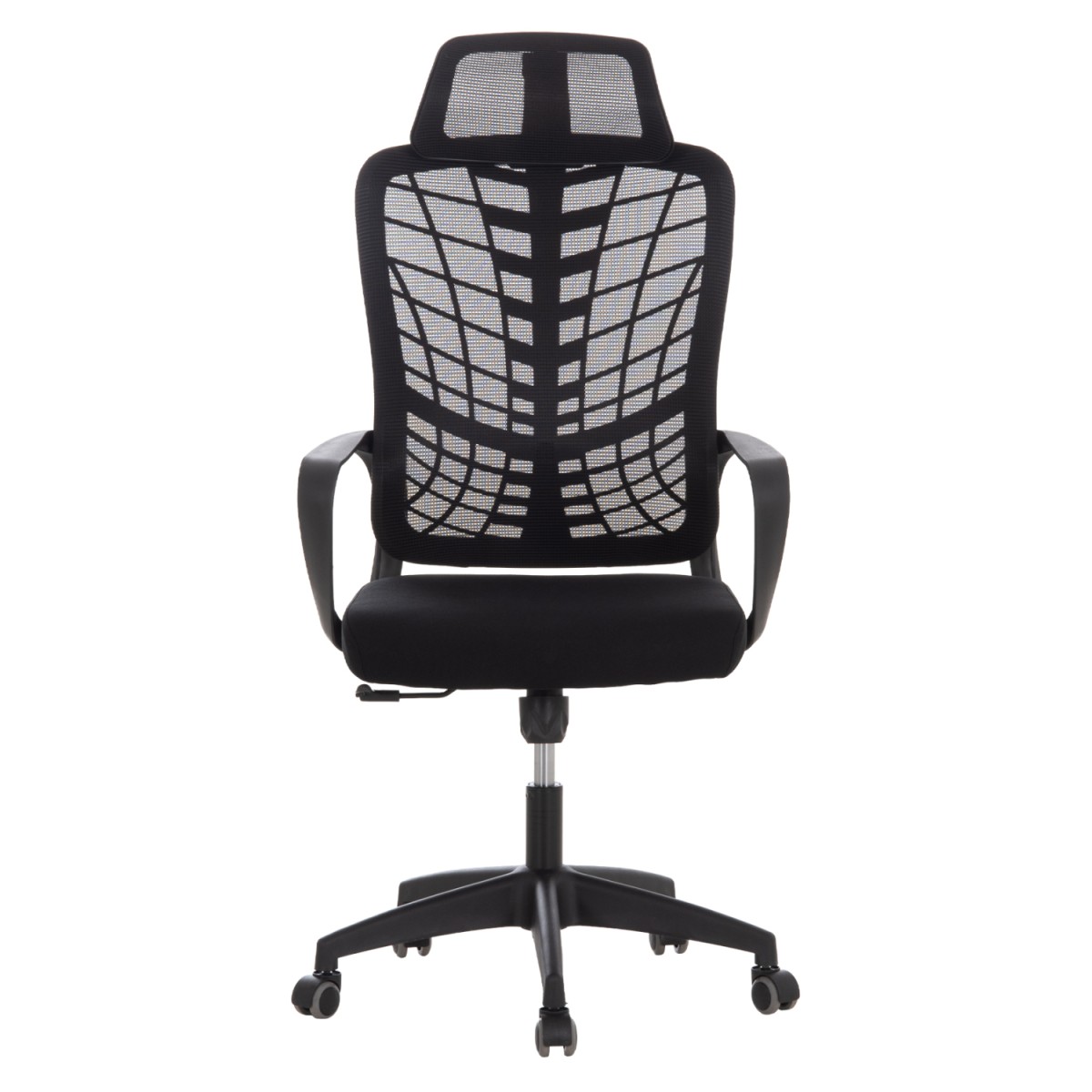 ΚΑΡΕΚΛΑ ΓΡΑΦΕΙΟΥ ELVAR HM1219.01 ΜΑΥΡO MESH--ΒΑΣΗ ΠΟΛΥΠΡΟΠΥΛΕΝΙΟΥ 63x56x125Υεκ
