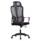 ΚΑΡΕΚΛΑ ΓΡΑΦΕΙΟΥ ELVAR HM1219.01 ΜΑΥΡO MESH--ΒΑΣΗ ΠΟΛΥΠΡΟΠΥΛΕΝΙΟΥ 63x56x125Υεκ