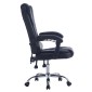 ΚΑΡΕΚΛΑ ΓΡΑΦΕΙΟΥ ΔΙΕΥΘΥΝΤΙΚΗ KYRON HM1221.01 ΜΑΥΡO PU--ΒΑΣΗ ΧΡΩΜΙΟΥ 65x46x112Υεκ