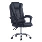ΚΑΡΕΚΛΑ ΓΡΑΦΕΙΟΥ ΔΙΕΥΘΥΝΤΙΚΗ KYRON HM1221.01 ΜΑΥΡO PU--ΒΑΣΗ ΧΡΩΜΙΟΥ 65x46x112Υεκ