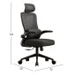 ΚΑΡΕΚΛΑ ΓΡΑΦΕΙΟΥ KESI HM1222.01 ΜΑΥΡO MESH & PP 61x62x125Υεκ.