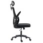 ΚΑΡΕΚΛΑ ΓΡΑΦΕΙΟΥ KESI HM1222.01 ΜΑΥΡO MESH & PP 61x62x125Υεκ.