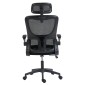 ΚΑΡΕΚΛΑ ΓΡΑΦΕΙΟΥ KESI HM1222.01 ΜΑΥΡO MESH & PP 61x62x125Υεκ.