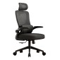 ΚΑΡΕΚΛΑ ΓΡΑΦΕΙΟΥ KESI HM1222.01 ΜΑΥΡO MESH & PP 61x62x125Υεκ.