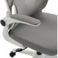 ΚΑΡΕΚΛΑ ΓΡΑΦΕΙΟΥ KESI HM1222.02 ΑΝΟΙΧΤΟ ΓΚΡΙ MESH--ΛΕΥΚΟ PP 52x50x122Υεκ.